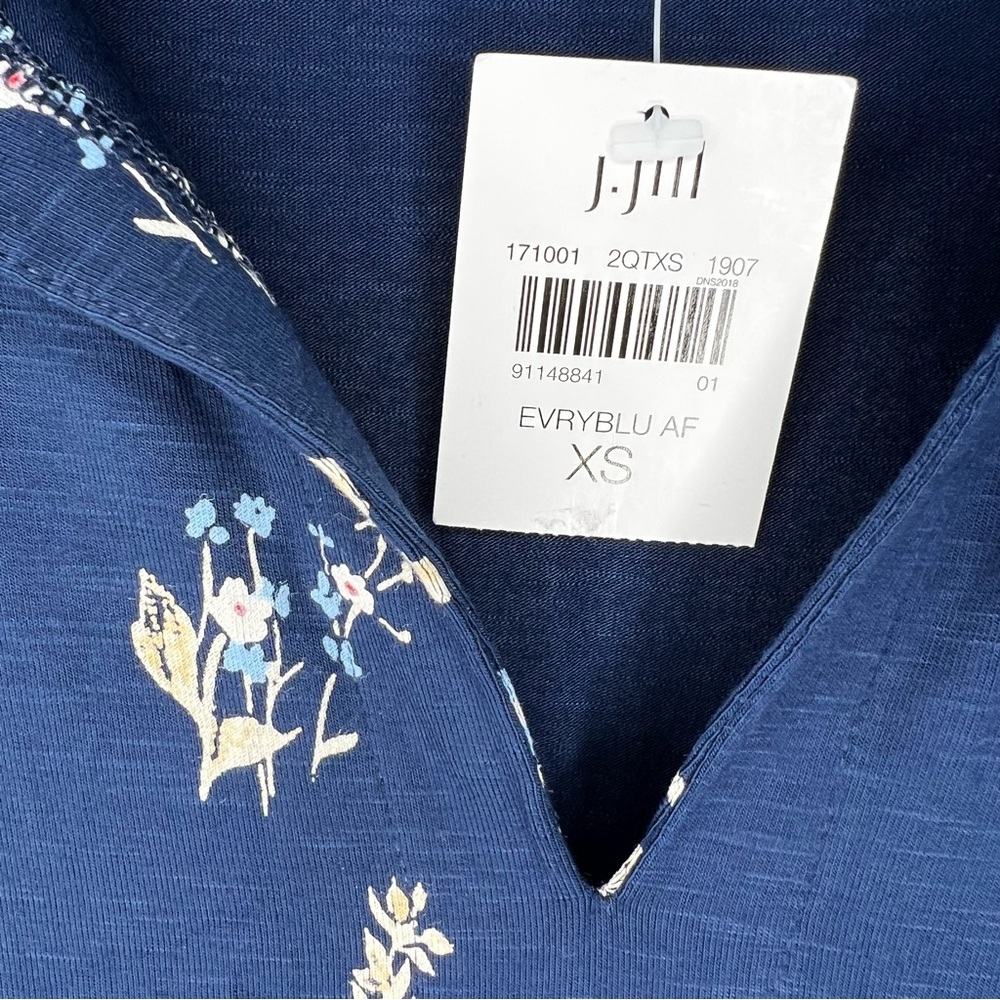 NWT J.‎ Jill Navy Blue Floral Perfect Summer Maxi Dress - Picture 8 of 13